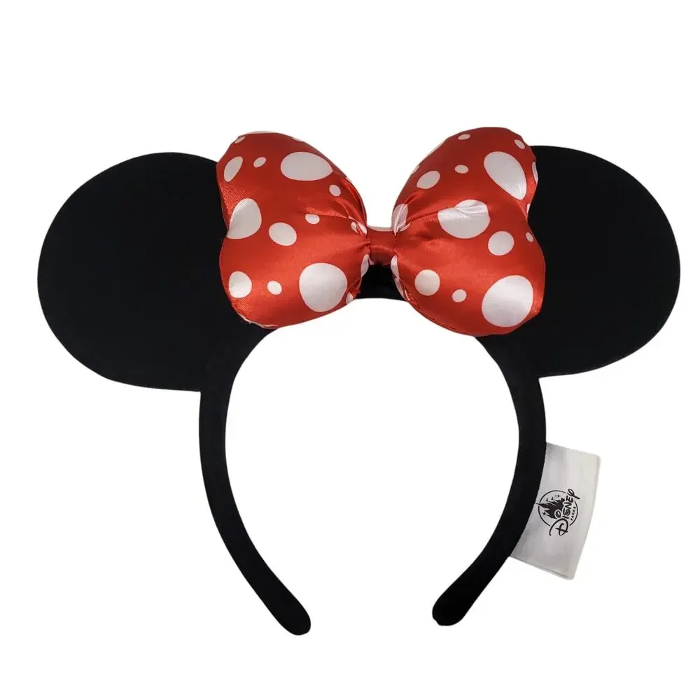 Disney Parks Minnie Mouse Ears Polka Dot Red White Black Headband
